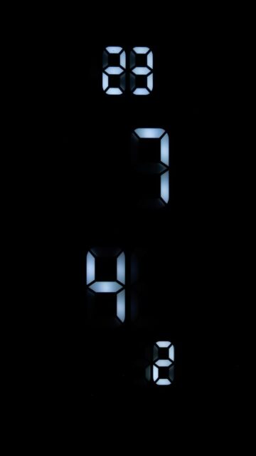 Digital Numbers Wallpaper - Minimalist Black Background
