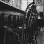 Urban Vibes: Empty Bar Stools at Night
