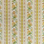 Vibrant Floral Striped Wallpaper with Green and Orange Patterns