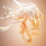 Flowing Translucent Fabric Wallpaper