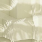 Palm Tree Silhouette on Geometric Blocks