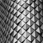 Geometric Metal Facade Wallpaper