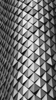Geometric Metal Facade Wallpaper