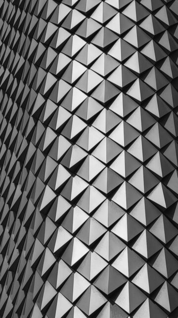 Geometric Metal Facade Wallpaper