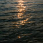Golden Sun Reflection on Rippling Water Surface