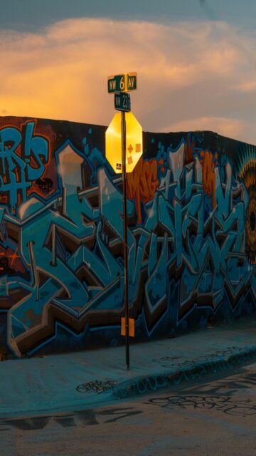 Vice City Sunset Street Art