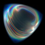 Vibrant Abstract Light Swirls on Black Background