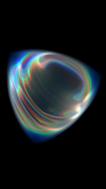 Vibrant Abstract Light Swirls on Black Background