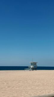 Sandy Beach Lifeguard Tower Wallpaper