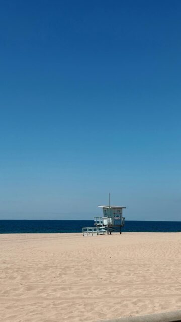 Sandy Beach Lifeguard Tower Wallpaper