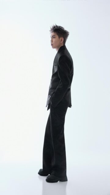 Elegant Man in Black Suit