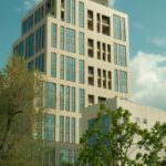 Blue Sky Modern Building Wallpaper