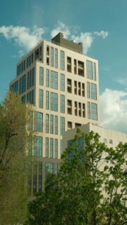 Blue Sky Modern Building Wallpaper