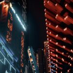Nighttime Cityscape With Vibrant Lighting