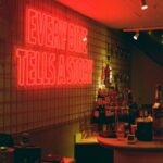 Every Bite Tells A Story - Neon Sign Wallpaper
