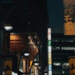Neon Nights: Busy Street Illuminated