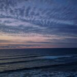 Ocean Waves at Dusk with Dramatic Clouds