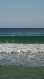 Serenene Ocean Waves on Sunny Day