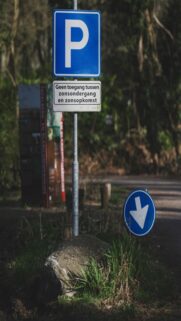 Parking Sign Directional Arrow Information Text