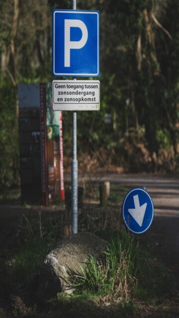 Parking Sign Directional Arrow Information Text