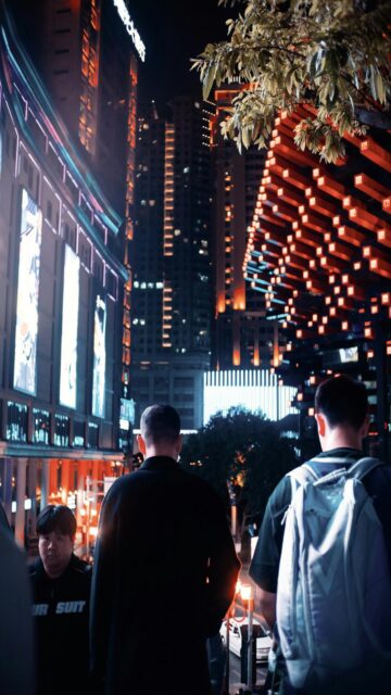 Brightly Lit City Nightlife