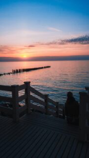 Sunset Over The Calm Ocean