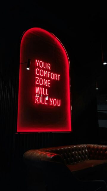 Escape Your Comfort Zone with This Neon Wallpaper