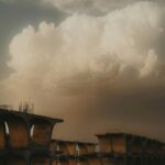 Dramatic Cloudscape with Arched Structures