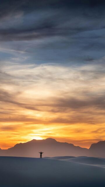 Sunset Silhouette at White Sands National Park