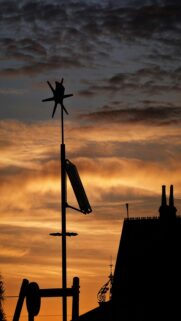 Sunset Weather Vane Silhouette Mobile Wallpaper
