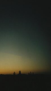 Rustic Sunset Windmill Wallpaper