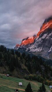 snow-capped-mountain-landscape-sunset