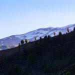 Snow-Capped Mountains Under Clear Blue Sky Wallpaper