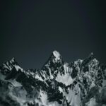 Breathtaking Snow-Covered Mountains Under A Dark Sky
