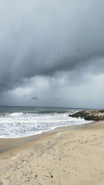 Stormy Skies Over Sandy Shores