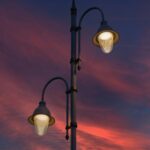 Sunset Serenity: Street Lamp Against Vibrant Sky