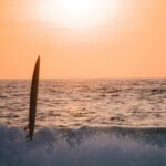 Surfing Sunset - Mobile Wallpaper