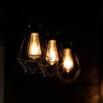 Edison Bulbs in Geometric Fixtures