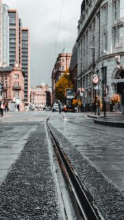 Wet City Street Scene