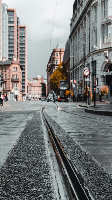 Wet City Street Scene