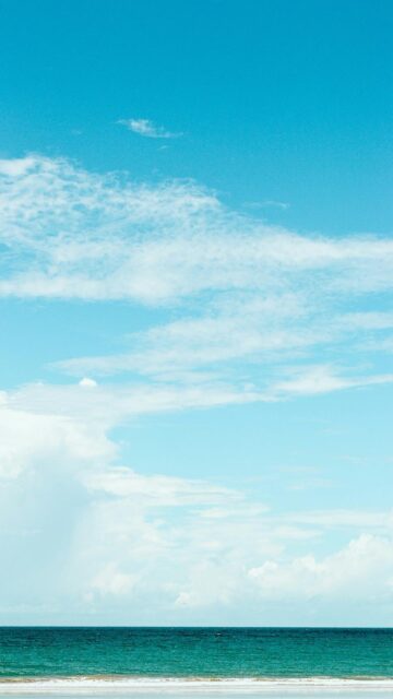 Scenic Ocean View with Vast Blue Sky