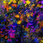 Vibrant Abstract Floral Pattern With Bright Colors For Mobile Wallpaper
