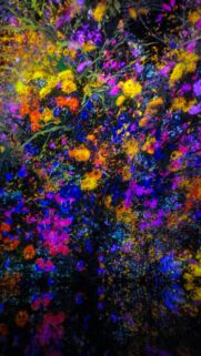 Vibrant Abstract Floral Pattern With Bright Colors For Mobile Wallpaper