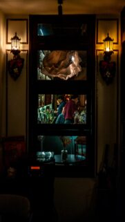 Bar Scene Mobile Wallpaper – View Through A Window