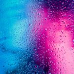 Neon Lights Water Droplets