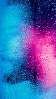 Neon Lights Water Droplets