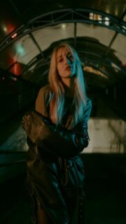 Mysterious Woman Under Moody Lighting