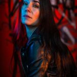 Moody Woman with Leather Jacket