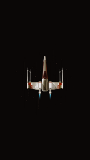 Minimalist X Wing Starfighter Space Wallpaper for Mobile Screens