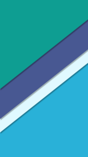 Minimalist Material Design Abstract Wallpaper with Teal and Blue Layers for Mobile